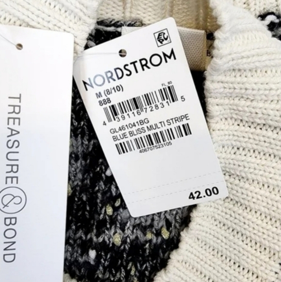 Treasure & Bond Blue Bliss Stripe Long Sleeve Sweater - Picture 6 of 9